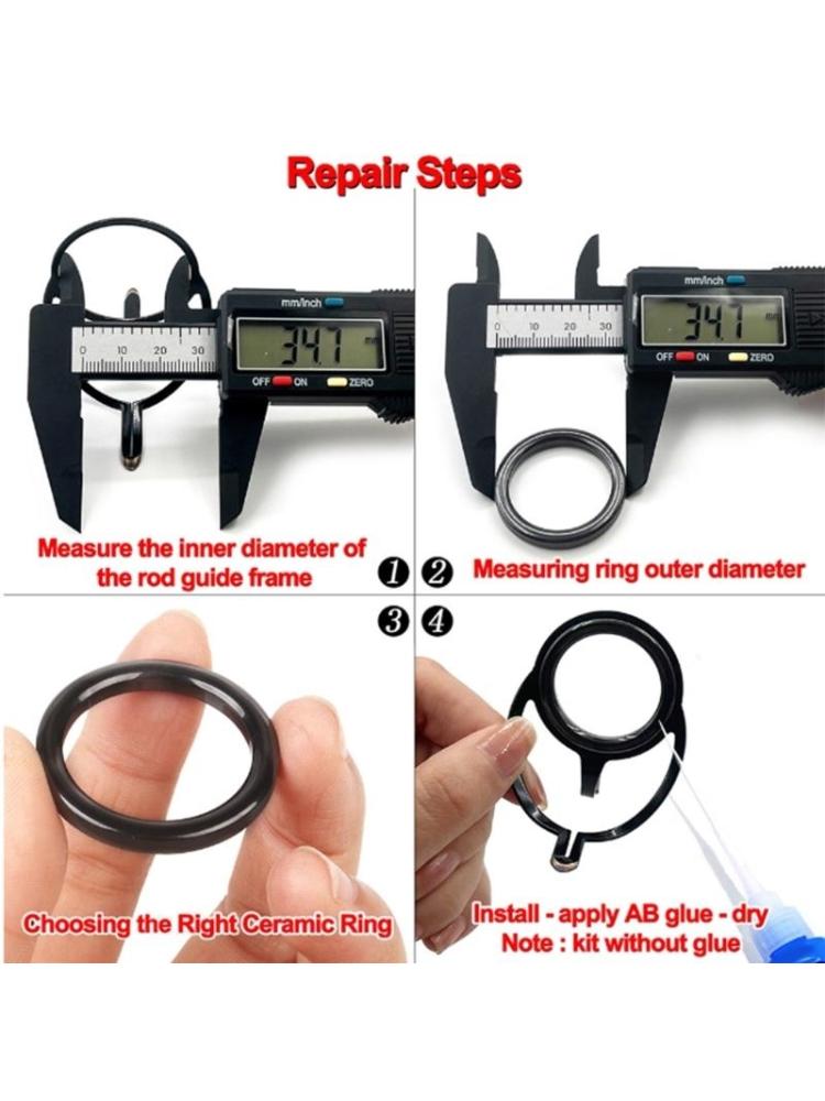 Fishing Rod Guide Replacement - Q39E 40 Chiếc Cần Câu Mắt