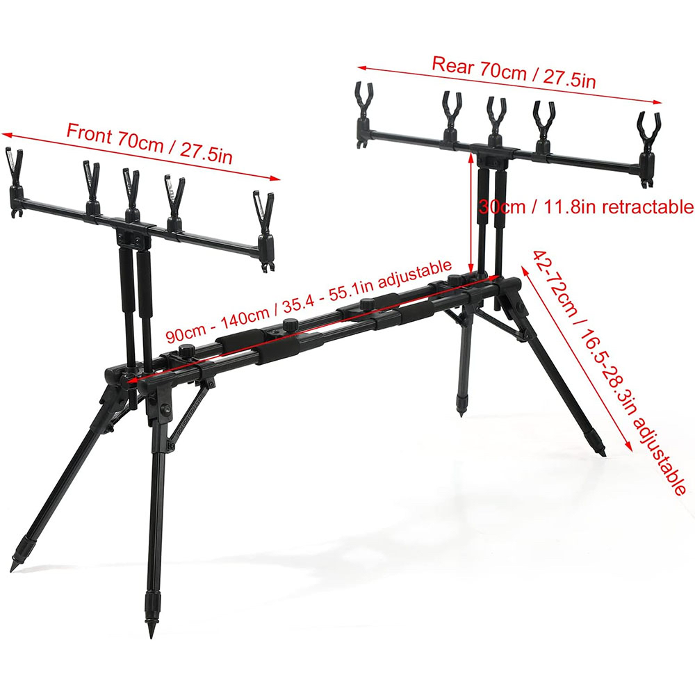 JSFUN  Adjustable 5-Rod Fishin - đánh giá và giá Fishing Rod Rack