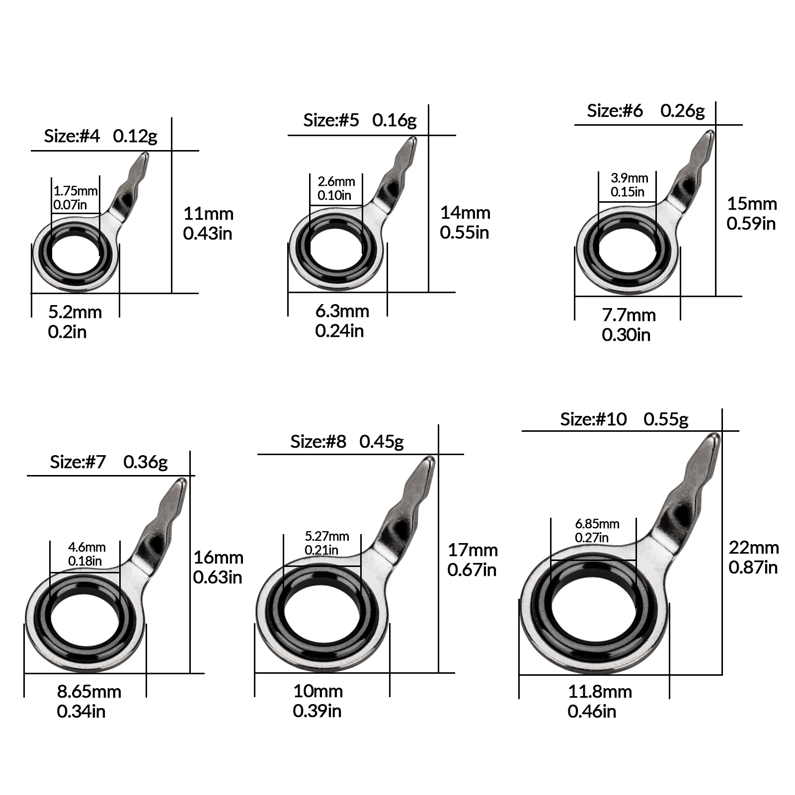 60 Cái/hộp Câu Hướng Dẫn Viên  - đánh giá và giá Fishing Rod Guide Replacement